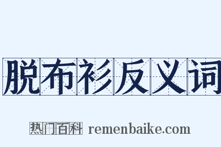 脱布衫反义词是什么意思的图片